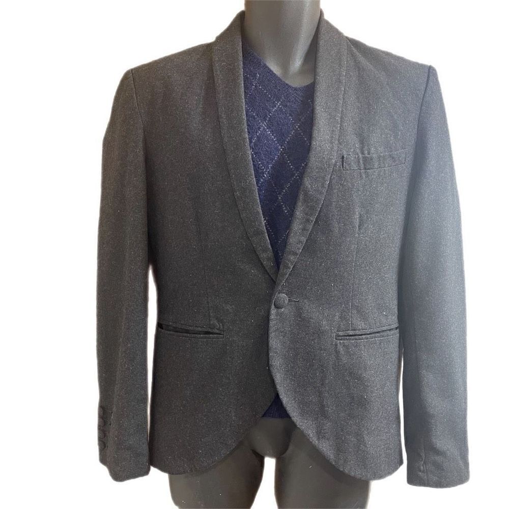 Standard Cloth Grey Wool Blazer Size S/P Small